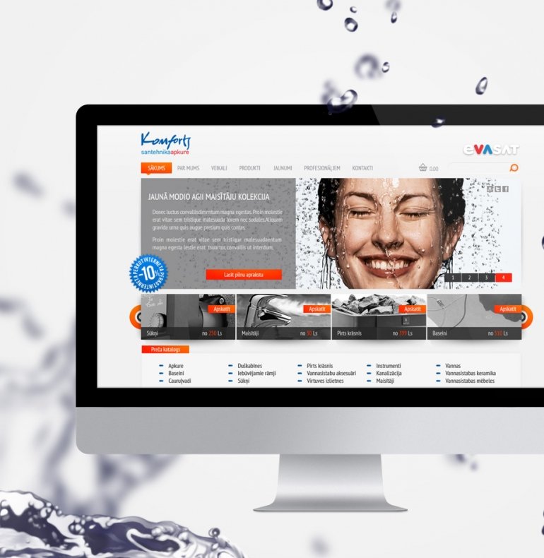 Evasat website design