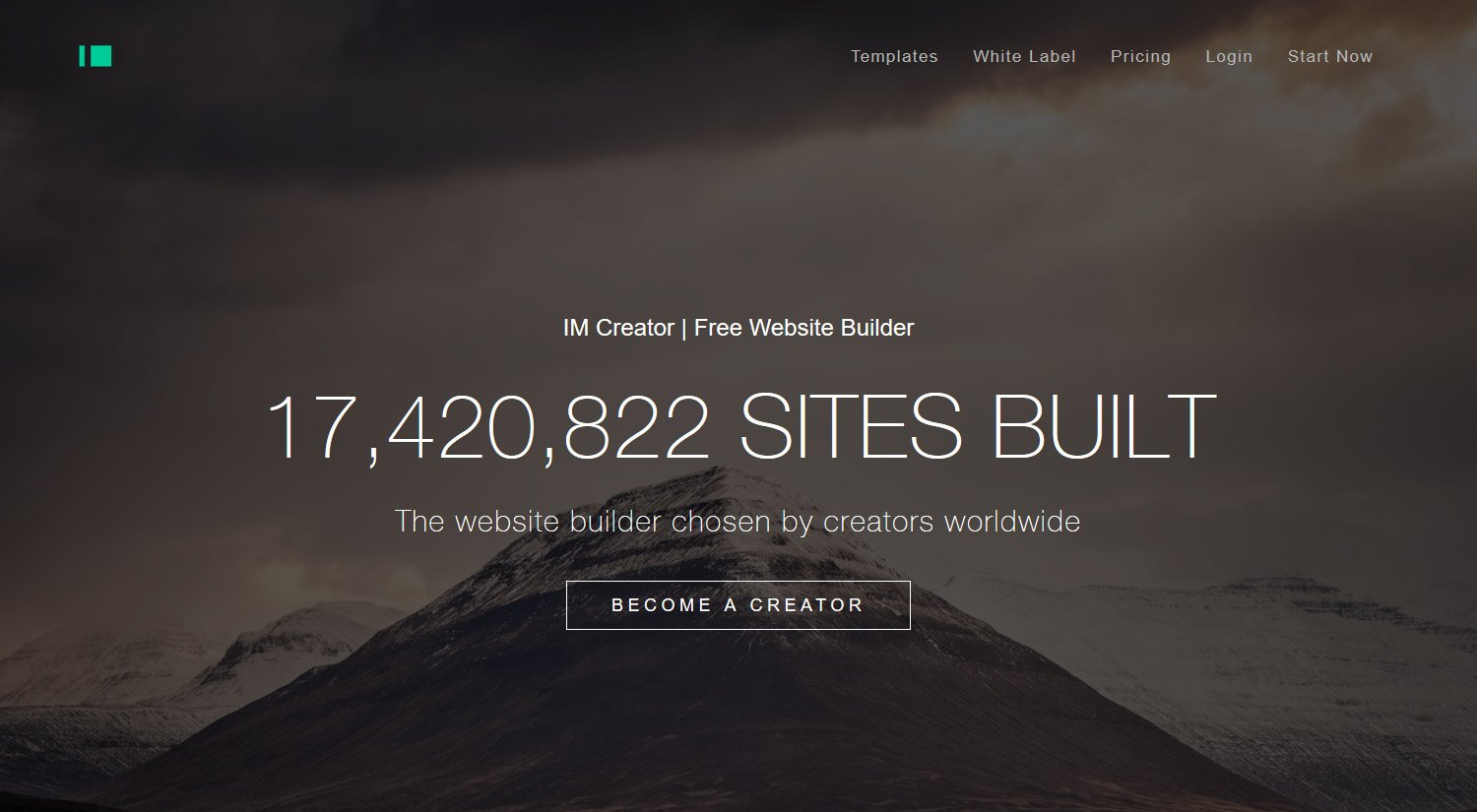 Free website hosting and first level domain name at Imcreator
