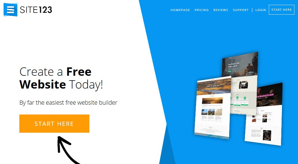 Create your free website with Site123